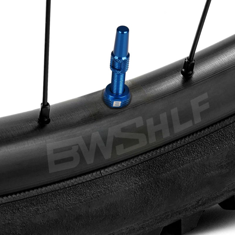 BWSHLF Tubeless Presta Valve Stem 40/44/55/60/65/70/80/100 mm, Super Light Alloy Presta Valve Stem Kit with Valve Core Remover Tool and Valve Stem Caps - Multiple Color and Size Options(Pair) - Image 3